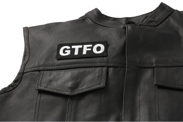  shown on leather vest