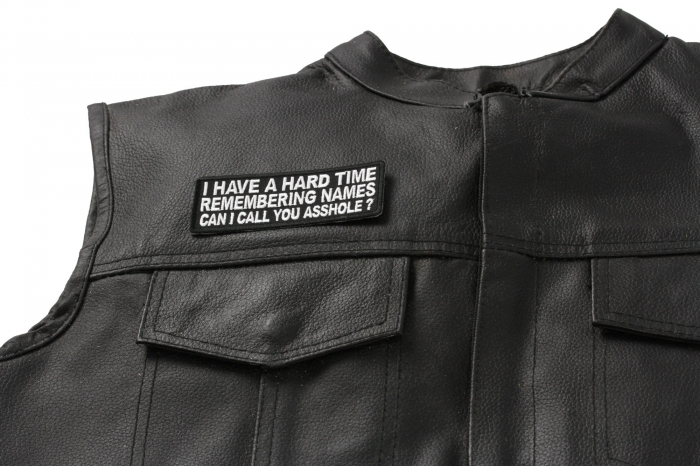  shown on leather vest
