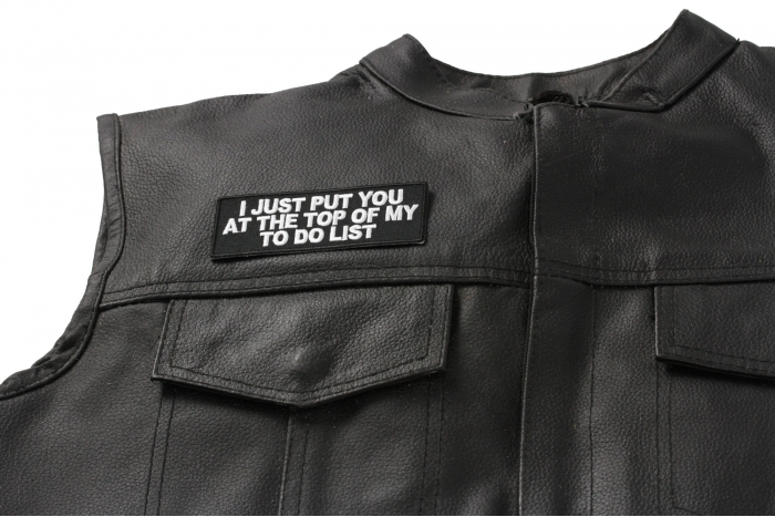  shown on leather vest