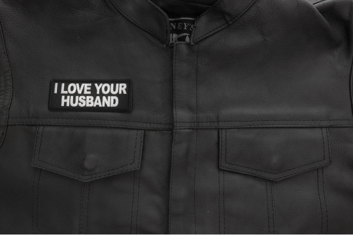 I love your Husband Patch shown on leather vest