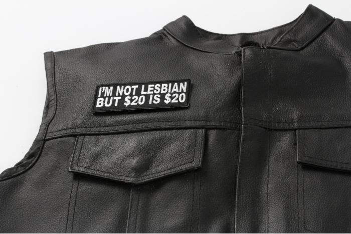  shown on leather vest