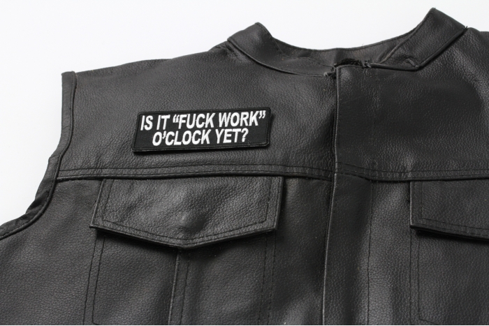  shown on leather vest