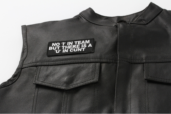  shown on leather vest