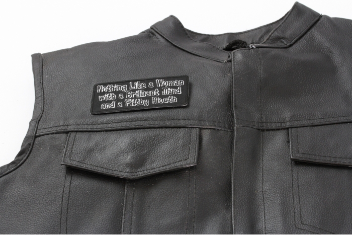  shown on leather vest