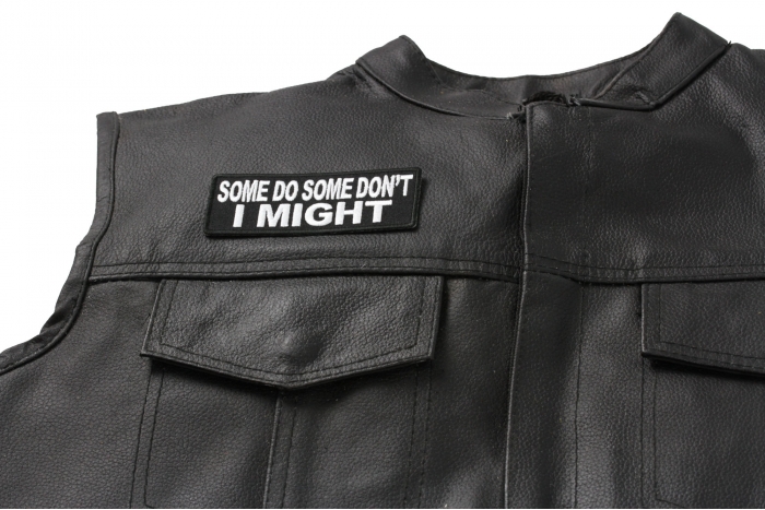 shown on leather vest