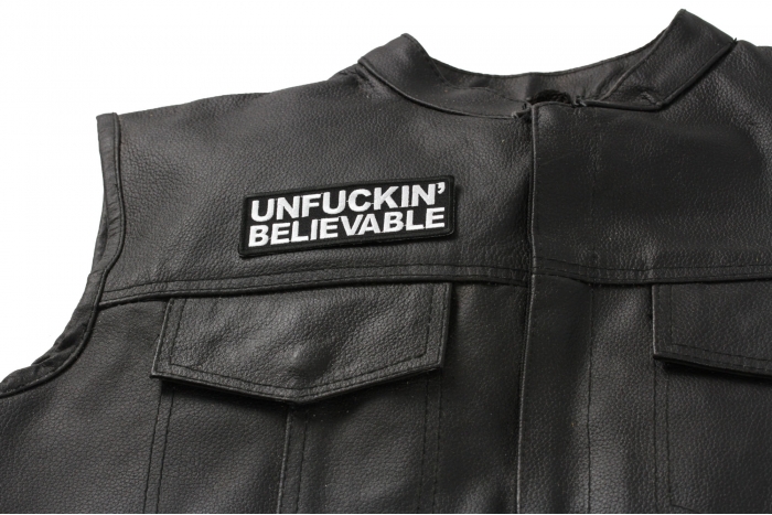 shown on leather vest