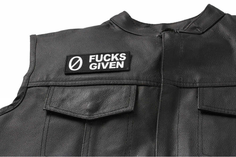 【WEIRDO】 FUCK U VEST (PIG SKIN) Zero Fucks Given Zro Fks Gvn Sarcastic Don't Give A Fuck
