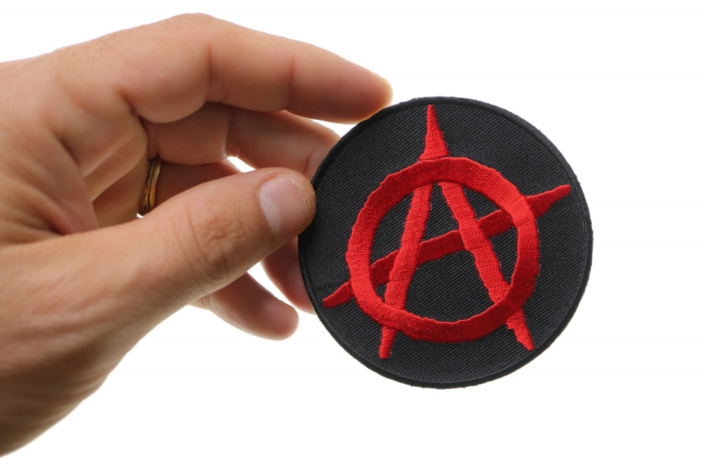 Anarchy Red Round Patch Novelty Patches TheCheapPlace