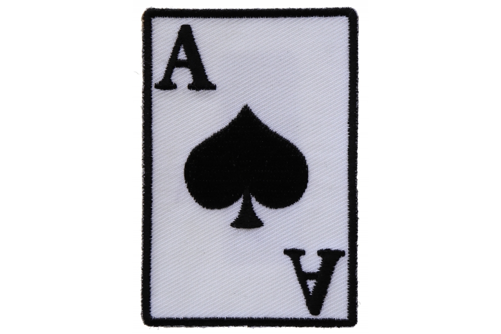 LARGE SIZE ACE of SPADES Sign Card Jacket Vest Embroidered Sewing Iron on Patch