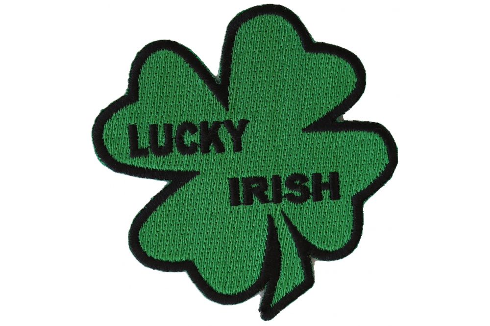 GREEN SHAMROCK PATCH IRISH CLOVER Embroidered Iron-On LARGE LUCKY IRELAND BIG 