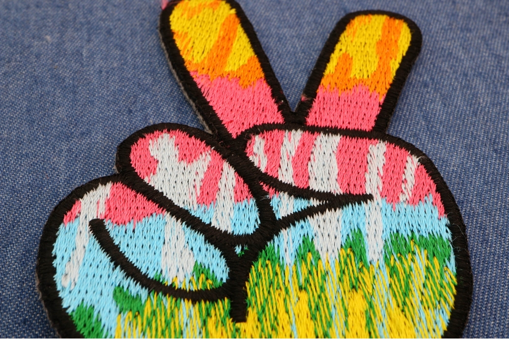 Teach Peace Embroidery Iron-on Patch
