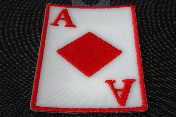 Ace Of Diamonds Novelty Iron on Patch diagonal view