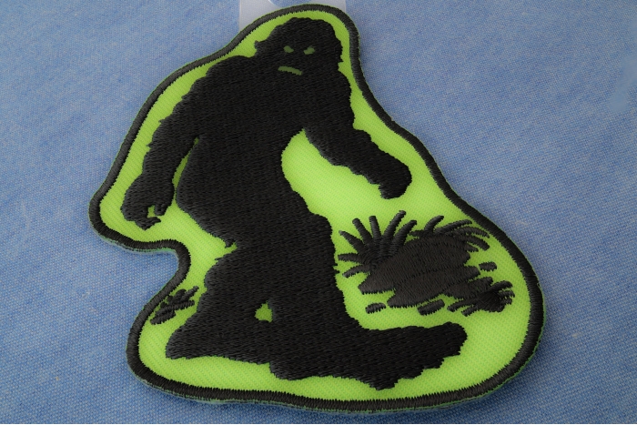 Big foot Sasquatch Novelty Iron on Patch diagonal view