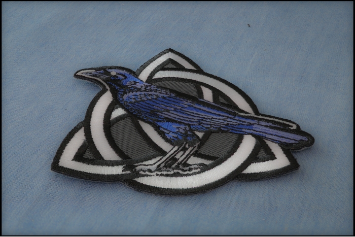 Celtic Crow Patch diagonal view