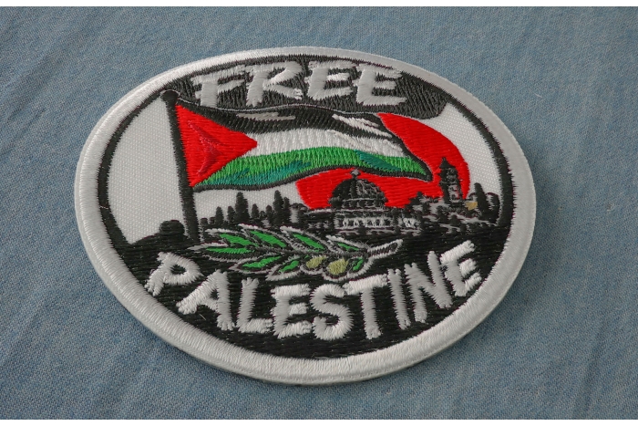 Free Palestine Patch diagonal view