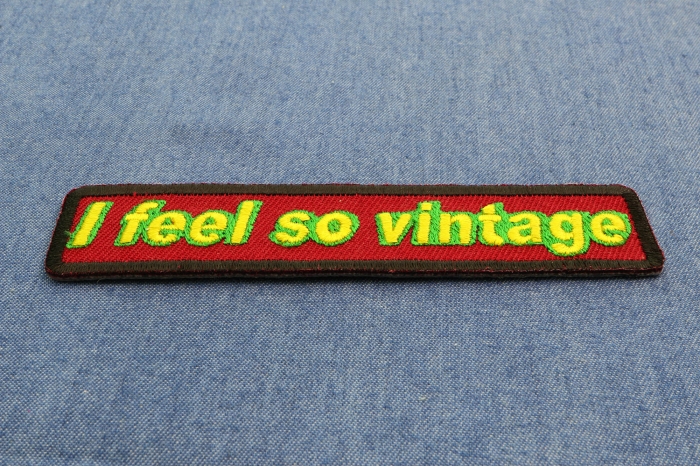 I feel so vintage Patch diagonal view