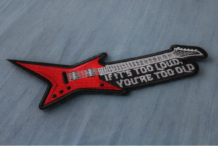 If it's too loud you're too old guitar patch diagonal view