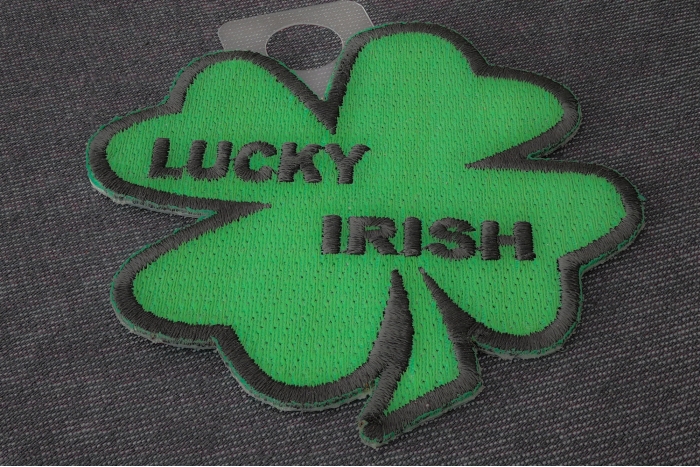 Lucky Irish Shamrock Patch diagonal view
