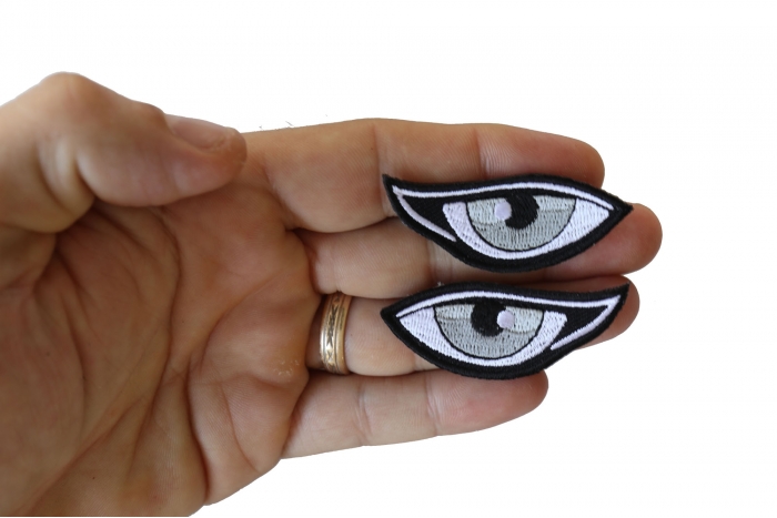 Gray Eyes Patch shown on hand for size comparison