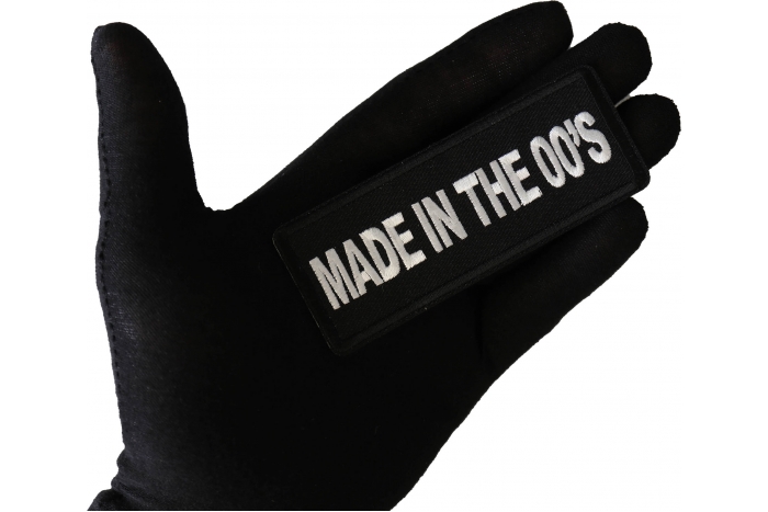 Made in the 00's Patch shown on hand for size comparison