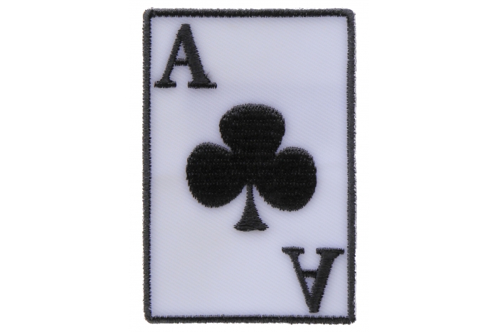 Ace Of Clubs Novelty Iron on Patch