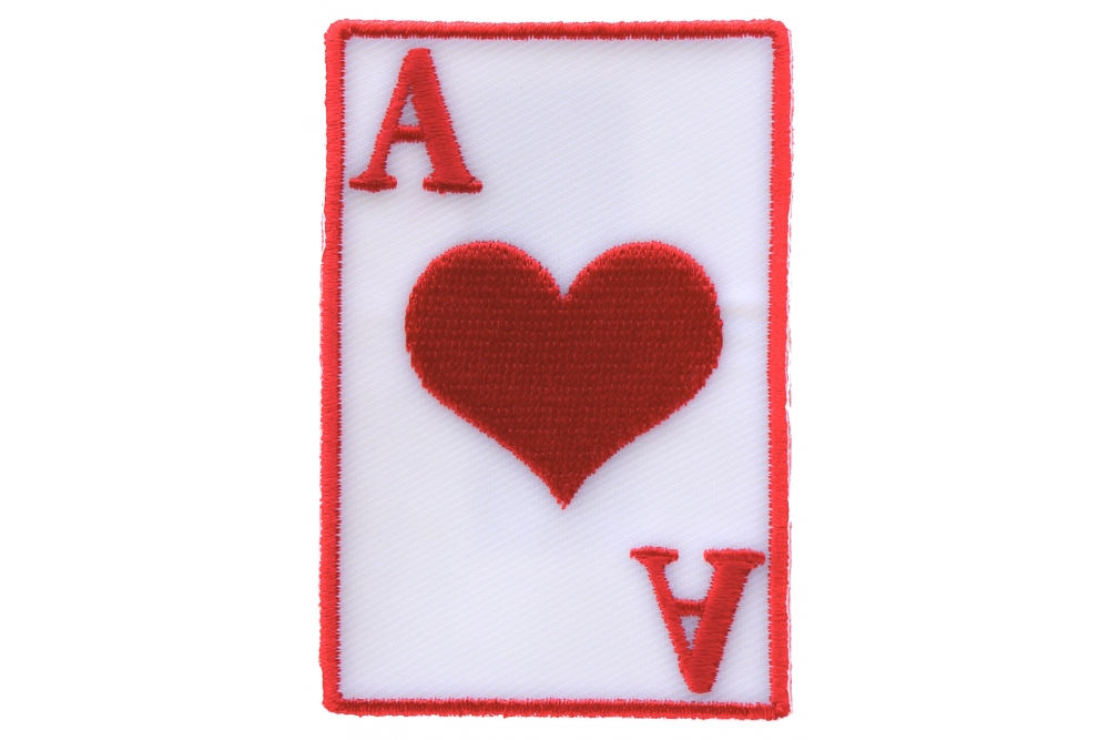 Ace Of Hearts Patch | Embroidered Patches by Ivamis Patches