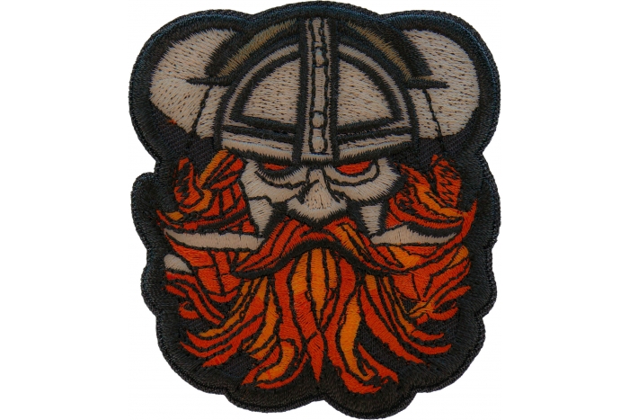 Beard Viking Iron on Patch
