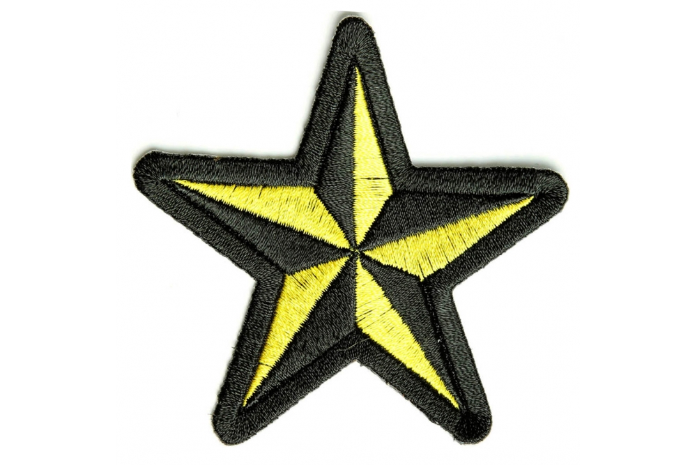 Black and Yellow Star Patch