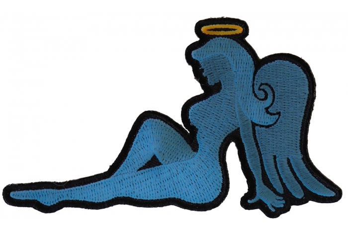 Blue Angel Girl Iron on Novelty Patch