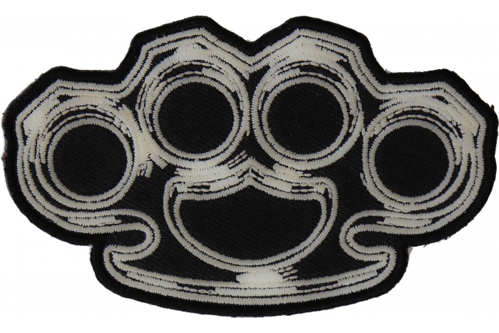 Brass Knuckles Iron on Novelty Patch