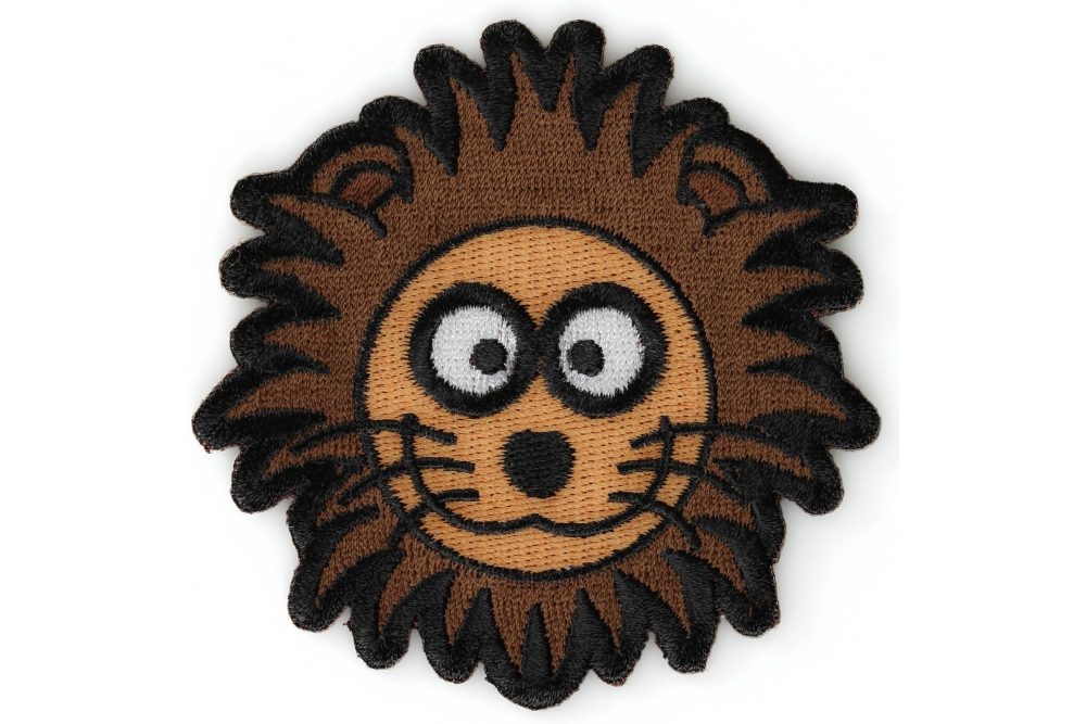 Brown Lion Head Patch