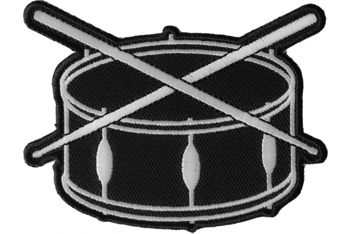 Drum and Sticks Music Band Iron on Novelty Patch