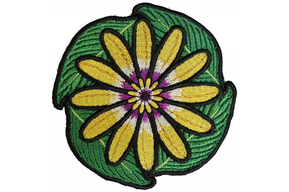 Flowers and Leaves Iron on Patch