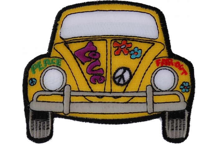 Hippie Bug Car Novelty Iron on Patch