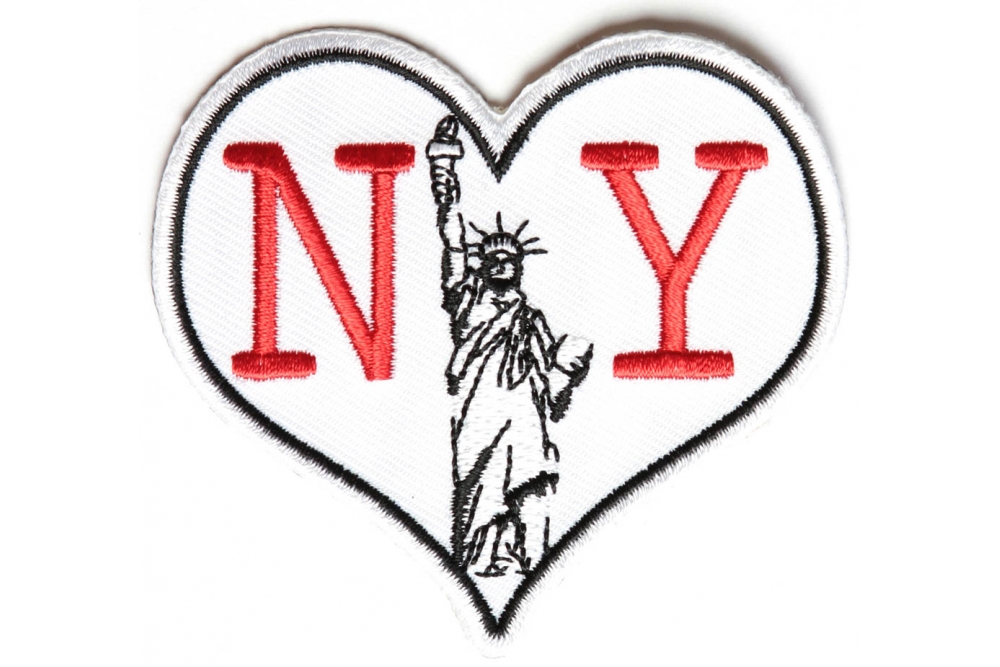I Heart NY With Statue Of Liberty Small Patch
