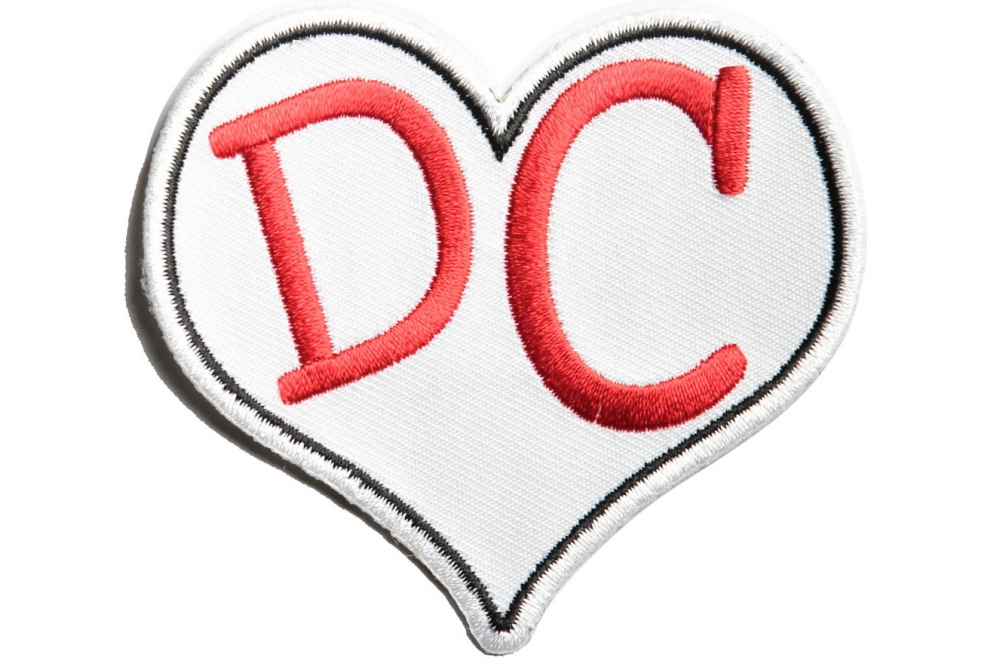 I Love DC Heart Novelty Iron on Patch - Iron on Novelty Patches by Ivamis  Patches