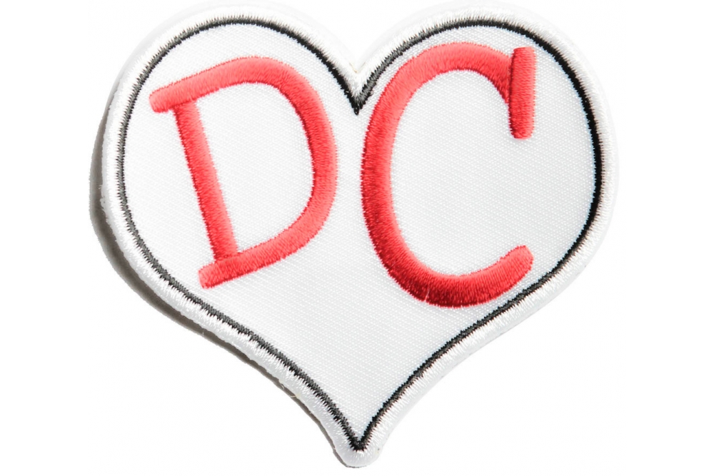 I Love DC Heart Novelty Iron on Patch