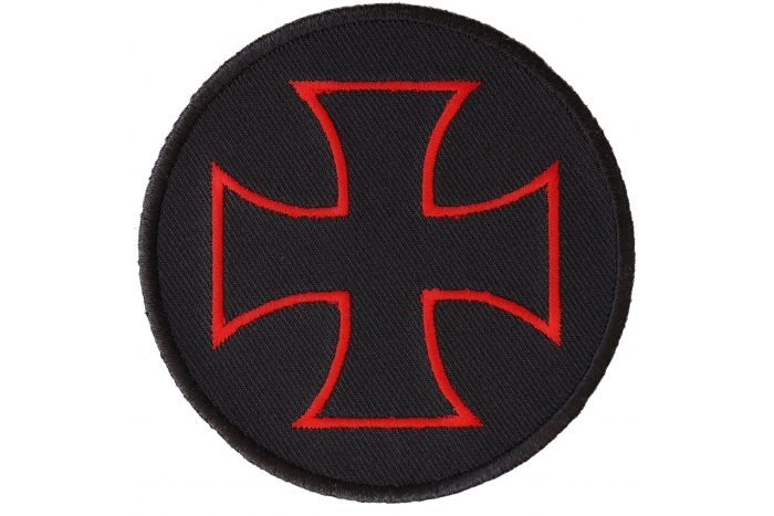 Iron Cross Novelty Patch Red Black