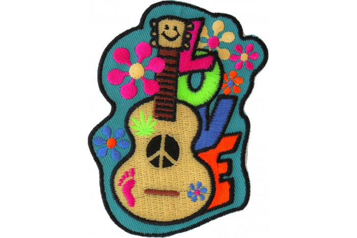 Love Guitar Cute Novelty Iron on Patch