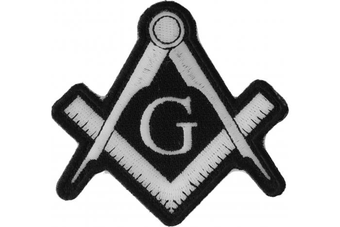 Mason Sign White Novelty Iron on Patch