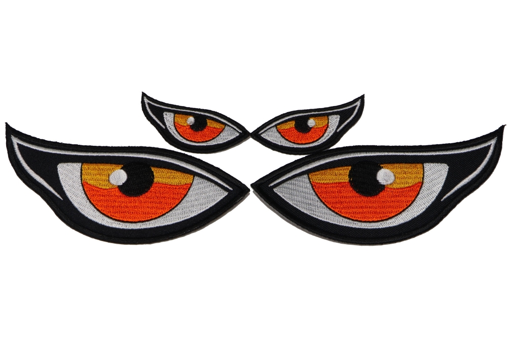 Orange Eyes Patches in Small and Medium Set