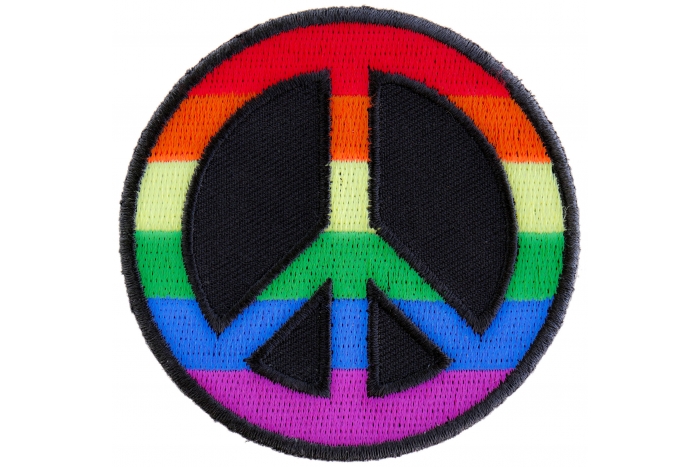 Rainbow Peace Novelty Iron on Patch