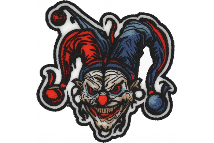 Scary Jester Clown Patch - Iron on Novelty Patches by Ivamis