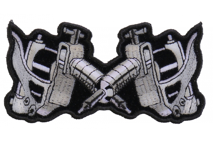 Small Tattoo Guns Novelty Iron on Patch