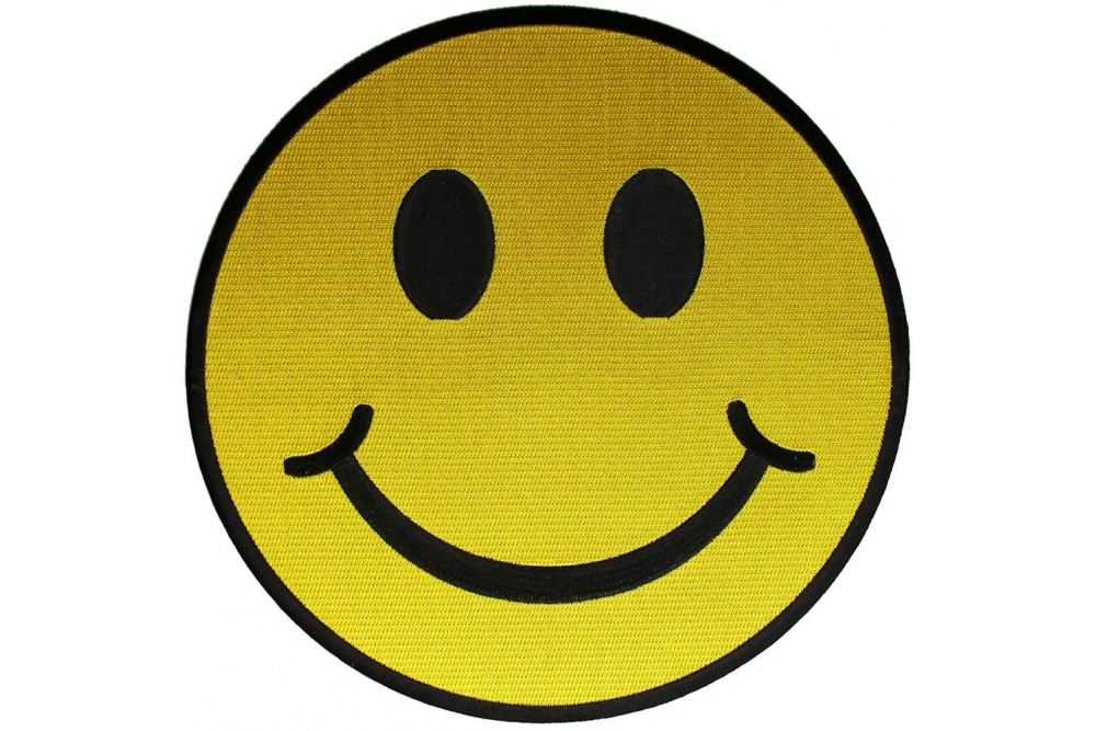 Rainbow Smiley Face Patch Happy Smile Pride Retro Embroidered Iron