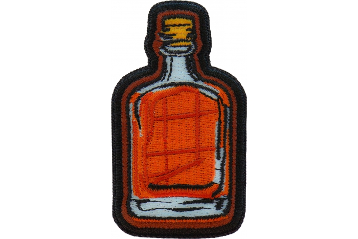 Whiskey Bottle Iron on Patch