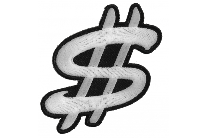 Dollar Sign Iron on Novelty Patch