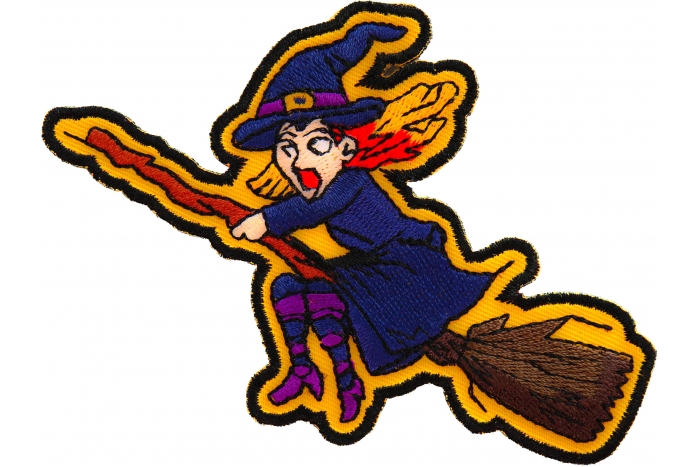 Witch on a Broom Patch