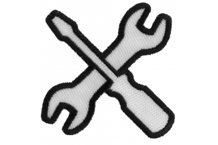 Wrench and Screwdriver Iron on Novelty Iron on Patch