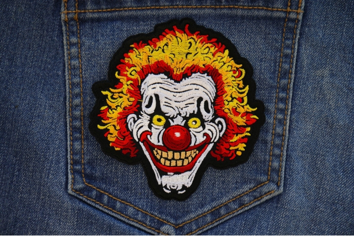 Afro Clown Patch - Iron on Novelty Patches by Ivamis Patches